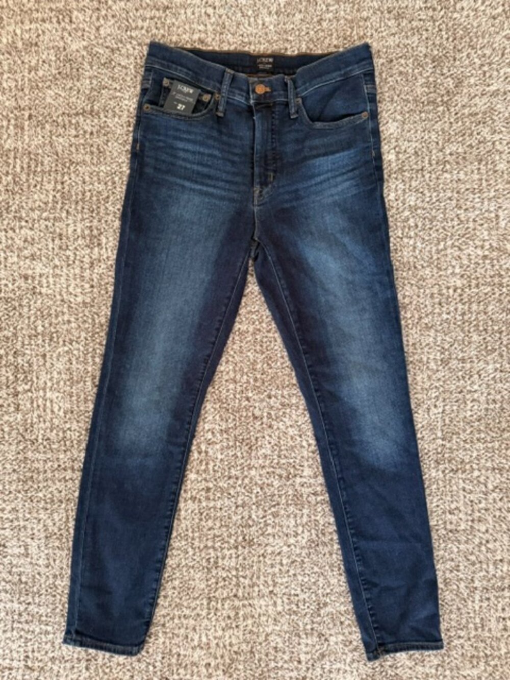 NEW J. Crew 9” High Rise Skinny Ankle Jean Wm Sz 27 Indigo+Stretch  Inseam 27"